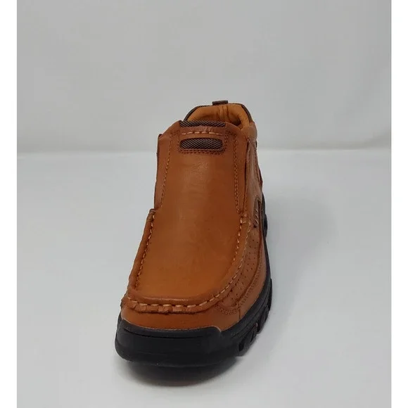 Men’s Brown Slip-On Ankle Boots Comfort Outdoor Casual Size EU 39 - Picture 5 of 13